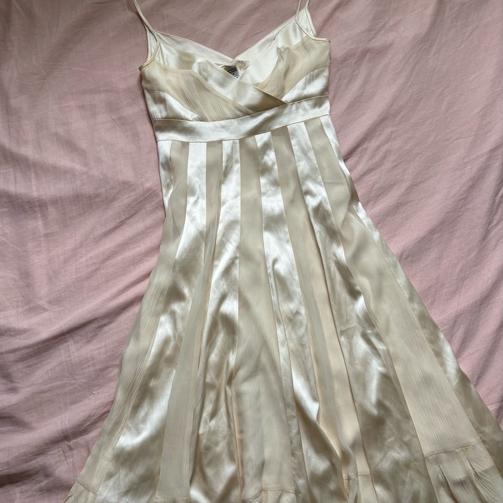 Diane Von Furstenberg Cream Silk Midi Dress